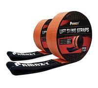 2 Pack 2”x3FT Supper Sturdy Lift Sling Straps, 18800 Pound Capacity Heavy Duty Eye-Eye Nylon Strap for Hoist, 2-Ply Polyester Rigging Straps, Tree Saver Recovery Straps Web Sling Winch