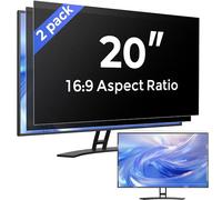 [2 Pack] 20 Inch Computer Privacy Screen Filter for Monitor 16:9 Aspect Ratio, Eye Protection Anti Blue Light Privacy Shield and Anti-Glare Protector, 20inch Removable Anti-Scratch 20in Protector Film