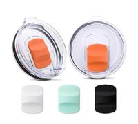2 Pack 20 oz Tumbler Lid with 5 Pcs Colored Magnetic Slider Switch for Yeti,20 oz Replacement Spill Proof Tumbler Cover, Compatible with YETI 20 oz Tumbler,10/24 oz Mug and 10 oz Lowball