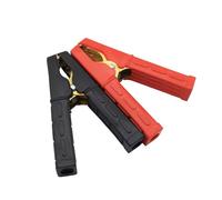 2 Pack 200A Jump Lead Clamps,Heavy Duty Pure Copper Crocodile Clamps Alligator Clips, Car Booster Cable Clips Battery Clamps for Car Auto,Insulative Full Protective Butterfly Clips (Color Random)