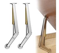 2 Pack 200N Lid Support Hinge, Heavy Duty Gas Strut Spring Hinges, Slow Down and Soft Close, Safety Pneumatic Gas Spring Lid Stay for Toy Box Chest Bench Cabinet