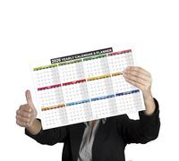 2-Pack 2026 Wall Calendar Planner A3, 17”x11” Yearly Desk Calendar, 12-Month Planning Chart for Home, Office, School Planning, 300gsm Thick&Durable Cardstock, 2-Sided Printed, (White-2026)