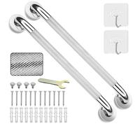 2 Pack 20inch Grab Bar Rail, 304 Stainless Steel Non-Slip Bathroom Chrome Grab Rail, Non-Slip Disability Auxiliary Handle, Safety Handle for Kitchen Bedroom Bathtub, Shower, Steps, Indoor/Outdoor