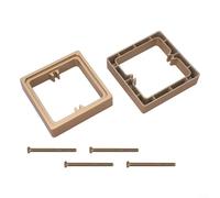 2 Pack 20mm Single Socket Spacer 1 Gang Electrical Box Extender Square Frame with Screws, Light Switch Surround for Shallow Outlet Wall(Gold)