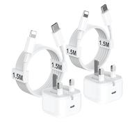 2 pack 20W USB C Fast Charger Plug and Cable Compatible With iPhone 14 13 12 11 Pro Max/Mini/XS/SE/ 8, USBC PD 3.0 Wall Charging Power Adapter and 5FT Cord