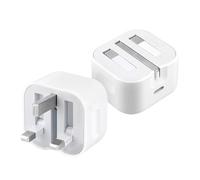 2 pack 20W USB C PD Fast Charger Foldable UK Wall Head Adapter for iPhone 17/17 Pro Max/17 Plus/16/15/14/13/12 /11Series/SE/iPad Pro/Air/Mini for Apple Watch/AirPods Pro (Cable Not Included)