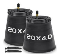2 Pack 20x4 Fat Tire Bike Inner Tubes with Schrader Valve, 20 x 4.0 Premium Butyl Rubber Inner Tube for 20 inch Ebike Electric Bicycle by Hydencamm