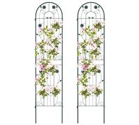 2 Pack 220 x 50cm Garden Trellis Rustproof Metal Fencing Barrier COSTWAY Green One Size
