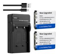 2 Pack 2200mAh Battery & USB Charger Replacement for Olympus Li-42B Li-40B Li42B Li40B FE-230 for Pentax D-Li63 NP-45 NP-45A EN-EL10 D-Li63 D-Li108 NP-80 CNP80 KLIC-7006 Battery