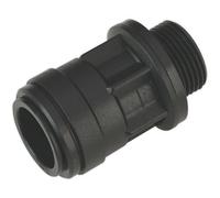 2 Pack - 22mm X 3/4" Bsp Black Straight Adapter - Air Ring Main Pipe Male Thread