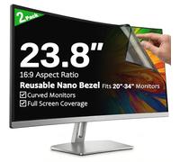 [2-Pack] 23.8 Inch Anti-Glare Computer Privacy Screen for Monitor, 16:9 Aspect Ratio, Reusable & Removable Blackout Anti-Spy Filter, Eye Protection Anti Blue Light, Desktop Security Privacy Shield