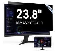 [2-Pack] 23.8 Inch Computer Privacy Screen Filter for 16:9 Widescreen Monitor, Removable Eye Protection Anti Glare Blue Light Filter Privacy Shield, Anti Scratch Anti Spy Screen Protector Film 23.8 In