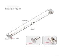2-Pack 235mm Silver Cold-Rolled Steel Cabinet Hinges with 180° Full-Extension Folding Support for Kitchen Cabinet Doors, Bookcases & L