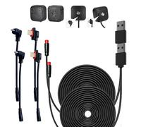 2 Pack 24.9ft/7.6m Power Charging Cable for Blink Outdoor 4(4th Gen)&Outdoor/Indoor (3rd Gen)&Blink XT2/XT,Weatherproof Extender Cable with Extra Type C and Micro USB Charging Connector Continuously