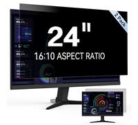 [2-Pack] 24 Inch Computer Privacy Screen Filter for 16:10 Widescreen Monitor, Removable Eye Protection Anti Glare Blue Light Filter Privacy Shield, Anti Scratch Anti Spy Screen Protector Film 24 In