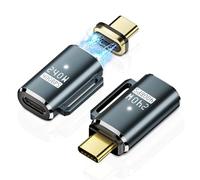 2 Pack 240W Magnetic USB-C Adapter, Straight US B 40Gbps Magnetic Port 40Gbps Support 8K@60Hz Video Display for Thunderboard 4/3, MacBook Pro/Air and More USB-C Devices, Green