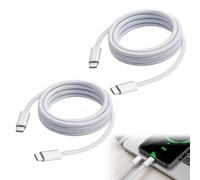 2 Pack 240W USB C Charge Cable 2m, Fast Charging Cord, USB C to USB C Cable | for Macbook Pro/Macbook Air, iPad Pro 12.9/Air 4th/5th/Mini 7th/6th/IPad 10/11, iPhone 15/16/17/16e/17e/Pro Max/Plus