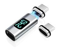 2 Pack 240W USB-C Magnetic Adapter, USB4 Male to Female Adapter 48V/5A, 8k@60Hz Video Transmission, 40Gbps U S B C Adapter Compatible with Thunderbolt 3/4 for MacBook Pro/Air (+ Replacement Head)