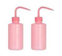 2 Pack 250ml 8.5oz Plastic Wash Bottles Narrow Mouth Squeeze Bottle No Spill Bend Mouth Watering Cans for Watering Tattoo Cleaning