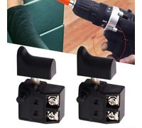 2-Pack 250V for SPST Lock-On Trigger Switch with Speed Control Knob for Electric Drill, Planer & Circular Saw - 6A Rated, Plastic Housing, Power