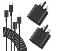 2-Pack 25W Super Fast Charger for Samsung Galaxy S25 Ultra/S25/S25 Edge/S25 Plus/S24 Ultra/S24/S24 Plus/S23/S22/S21/A16, A26, A36 5G, Z Fold6/Flip6, Gcstnn PPS PD3.0 USB-C Plug with 6.6Ft Type C Cable