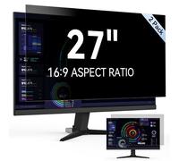 [2-Pack] 27 Inch Computer Privacy Screen Filter for 16:9 Widescreen Monitor, Removable Eye Protection Anti Glare Blue Light Filter Privacy Shield, Anti Scratch Anti Spy Screen Protector Film 27 In