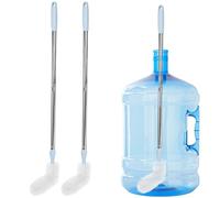 2-Pack 28’ Long Bottle Brush, 3 and 5 Gallon Bottle Cleaning Brush, Water Bottle Brush with Bendable Replacement Brush Head, Nylon Bristles and Stainless Steel Handle Bucket Cleaning Brush