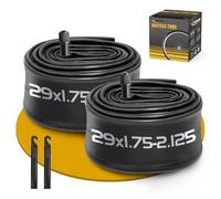 2 Pack 29 Inch Bike Tube AV32mm Schrader Valve, 29" Bicycle Tube for 29 x 1.75/1.9/1.95/2.0/2.1/2.125 Bike Tire, Butyl Rubber Inner Tube with 2 Tire Levers for Mountain MTB Bike