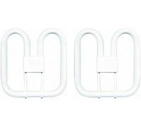 2 Pack 2D 28W 4 PIN GR10q 835 White 2050 LUMENS Bright Compact Fluorescent Light Bulb Butterfly Design