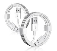 2 Pack 2ft Short Cord for iPhone 16e 17 Air 16 15 USB to USB C CarPlay Cable for iPhone 16 15 Pro Max 16 15 Plus, USB A to USB C Car Charger for iPhone 15, iPad Pro 12.9 inch, 4th, iPad Air 5th Mini 6