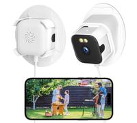 2 Pack-2K No-Drill Plug-In Window Camera, 2.4G&5G WiFi Indoor Camera, F1.0 Starlight Full Colour Night Vision, 2 Mounts for Indoor&Outdoor Monitoring, Human Detection Instant Alerts, 24/7 Recording
