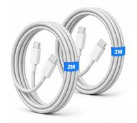 2 Pack 2M 60W USB-C to C Fast Charging Charger Cable for iPhone 17e