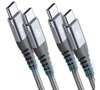 2-Pack 2m 60W USB C to USB C Charger Cable, PD Type C Super Fast Charging for iPhone 17 air 16 15 MacBook iPad Pro, Samsung Flip Fold 7 6 5 S26 S25 S24 S23 Ultra, Steam Deck, Nintendo Switch etc