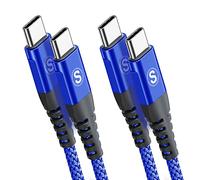 2-Pack 2m 60W USB C to USB C Charger Cable, PD Type C Super Fast Charging for iPhone 17 air 16 15 MacBook iPad Pro, Samsung Flip Fold 7 6 5 S26 S25 S24 S23 Ultra, Steam Deck, Nintendo Switch etc