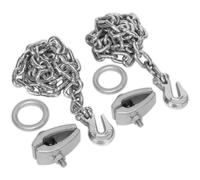 2 PACK 2m Pull Ram Chain Kit - Hook & Heavy Duty Pull Clamp - For ys06657