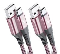 2-Pack 2M USB C Cable 3.1A Fast Car Charger Cable Compatible for iPhone 16 15 Plus Pro Max, Samsung Flip/Fold 7 6 5 4 3 S25 S24 S10 S20 S21 S22 S23 A16/15/14/13/12 A35/A34 A56/55/54, Pixel 9 8 7 6
