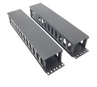 2 Pack 2U 12 Slot Horizontal Rack Mount Cable Management Organizer Plastic 19" Rack Mount