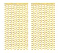 2 Pack 3.3x6.6ft Disco Ball Photo Booth Props,Gold Foil Fringe Curtains Photo Backdrop,Disco Party Streamers Glitter Decorations for 70s 80s 90s Last Disco Bachelorette Party Supplies