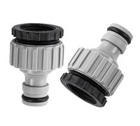 2 Pack 3/4 inch and 1/2 inch BSP 2in1 Plastic Outdoor Graden Hose Tap Connector Threaded Faucet Adapter,Kitchen Hose Pipe Connector Threaded Faucet Adapte