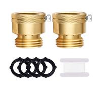 2-Pack 3/4 Inch GHT Backflow Preventer for Garden Hose, Brass Vacuum Breaker Outside Faucet, Anti-Siphon Valve Hose Bib, Garden Hose Check Valve, RV Vacuum Breaker Valve with Tape