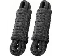 2 Pack 3/4" x 25ft Double Braided Nylon Dock Line with 15" Eyelet, Easy to Use, Marine Grade Dock Lines for Boats, Strong Boat Ropes for Mooring with