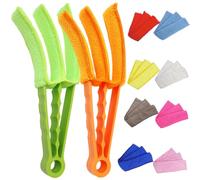 2 Pack 3 Arms Blinds Duster with 10 Colors Microfiber Sleeves, Window Blind Cleaner Duster Brush, Cleaning Tools for Window Blinds, Air Conditioner Vents, Fans, Car Vent