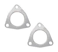 2 Pack 3-Bolt Exhaust Gasket, 2.5Inch High Temperature Exhaust Washer Exhaust Pipe Gasket for Multi-Function Manifolds Headers Mufflers Catalytic Converters Exhaust Turbines