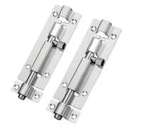 2 Pack 3" Chrome Slide Door Bolts, Stainless Steel Barrel Latch Locks for Shed Doors, Bathroom, and Gates, Heavy Duty Rustproof Security Bolts with Screws.