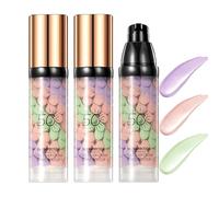 2 Pack 3-In-1 Primer for Face Before Makeup,Hydrating One Step Color Corrector Face Primer,Tinted Sunscreen With SPF50+,Oil Control Waterproof Skin Tone Correcting and Brightening