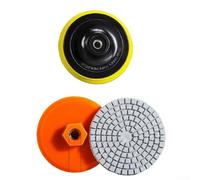 2 Pack 3-Inch M10 Backing Pads for Angle Grinder, Diamond Resin Polishing Discs for Marble Granite Concrete Stone Tiles Glass, Dry Wet Use with Noise Reduction(3 inch)