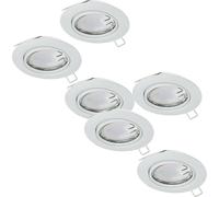 2 PACK 3 PACK Flush Ceiling Downlight White Steel 3x 5W GU10 Adjustable