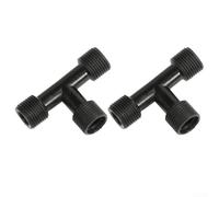 2-Pack 3-Point Interface T-Type Nozzle Connector Extension for Sprayer Accessories, Plastic Garden Agriculture Cleaning Tool