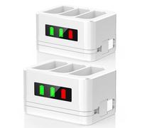2 Pack 3-Slot Ring Battery Charging Station/Battery Charger,with LED Display,Type-C Input,Compatible with Ring Doorbell 2/3/4/3 Plus/Spotlight Cam/Peephole Cam and Cameras Battery