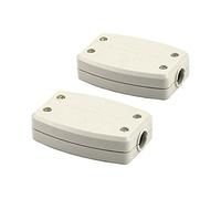 2 Pack 3-Terminal Wire Junction Boxes,Flex Erminal In-line Connector Connect Extension or Repair Cable and Electrical Cord of Indoor Outdoor Lighting Power Automotive Wiring 13A 250V (Small, White)